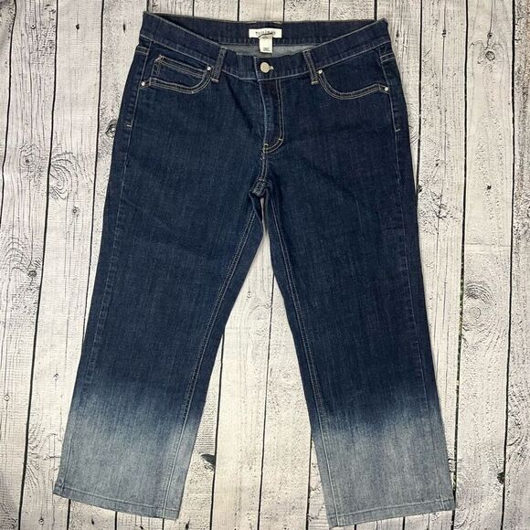 WHITE HOUSE BLACK MARKET Noir Capri Ombré Jeans - Picture 1 of 5